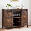 47 Inch Wine Bar Cabinet with Wine Rack & Glass Holder, Modern Liquor Coffee Station, Farmhouse Buffet Sideboard with Storage for Living Room - 4 of 4