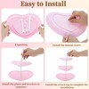 Unique Bargains 3-Layer Heart-shaped Dessert Cupcake Stand with Layered Serving Tray for Pastries Donuts and Fruits - 4 of 4