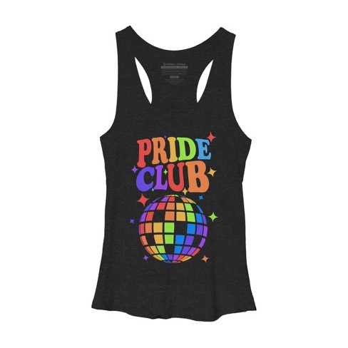 Design By Humans Pride Club Rainbow Disco Ball By Racerback Tank