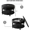 Kumasinova 31.5" Lift Top Coffee Table with Stoage ,2-Tier Thickened Tabletop Tea Table Accent Center Table for Living Room,100lbs Max,Black - 2 of 4