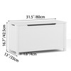 GlasFlength Decorative Storage Cabinets Farmhouse Modern Style, Ample Storage, Sturdy Build, Natural with Spaious Compartment, White, 31.5"*13"*16.7" - 3 of 4