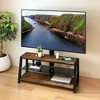 PAGED Wooden Storage TV Stand Height Adjustable Swivel TV Console Table with 3-Tier Shelves for Living Room, Bedroom - 2 of 4
