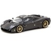 Pagani Utopia Black Carbon Fiber with Gold Wheels "Global64" Series 1/64 Diecast Model by Tarmac Works - 2 of 3