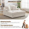 Indoor Chaise Lounge Chair, Upholstered Cozy Reading Chair with Pillows, Comfy Large Modern Sleeper Chair Couch Sofa Bed for Living Room Bedroom - 2 of 4