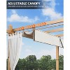 10x13ft Wood Grain Aluminum Pergola, Beige UV Block Canopy, Mesh Net, Rustproof Frame, Fast Tool-Free Assembly - 4 of 4