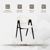 LeisureMod Savor Modern Dining Chair – Upholstered Side Chairs with Curved Back and Iron Frame Mid-Century Kitchen & Dining Room Chairs Set of 4 - 4 of 4