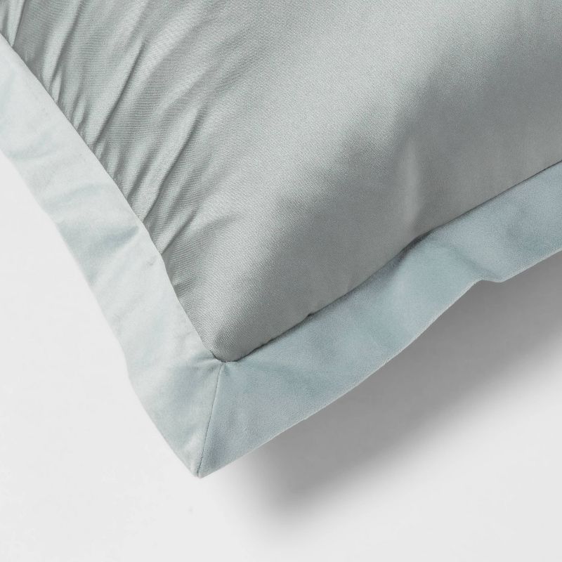 24"x24" Luxe Euro Sateen with Velvet Trim Decorative Pillow - Threshold™, 5 of 6