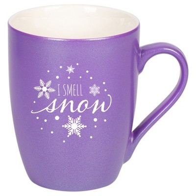 Elanze Designs I Smell Snow Passion Purple 10 ounce New Bone China Coffee Cup Mug