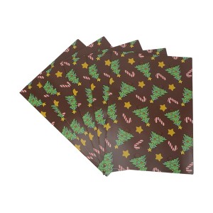 Unique Bargains Gift Wrap Paper Christmas Glossy Coated Paper 27.56"x19.69" 5 Pcs - 1 of 4