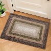 Machine Washable Area Rug - Non-Slip Stain Resistant Low Pile Carpet Modern Braided Farmhouse Rug for Living Room Bedroom Dining Room Office - 2 of 4