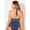 Swimsuits for All Women's Adjustable Sparkle Halter Tankini Top (Plus Sizes Available) - 3 of 4