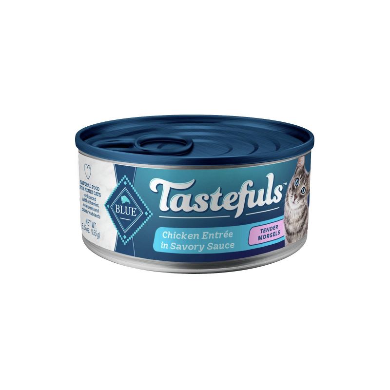 Blue Buffalo Tastefuls Natural Tender Morsels Wet Cat Food with Chicken Entr&#233;e - 5.5oz, 1 of 6