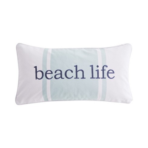 Levtex Home Teal Life Is Better by The Sea Pillow