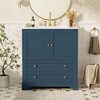 KTMBDW Bathroom Vanity, 30" Bathroom Vanity with Sink, Modern Wood Fixture Stand Pedestal Bathroom Cabinet with Drawer, Blue - 2 of 4
