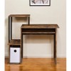 HomeRoots 37" Oak and Black Wood and Metal Computer Desk - 2 of 4