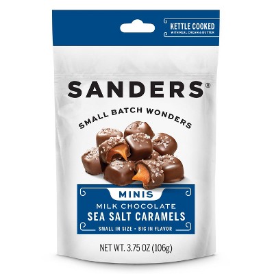 Sanders Minis Milk Chocolate Sea Salt Caramels - 12 pack, 3.75 oz