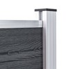 VidaXL Fence Posts 3 pcs Aluminum 72.8" - 4 of 4
