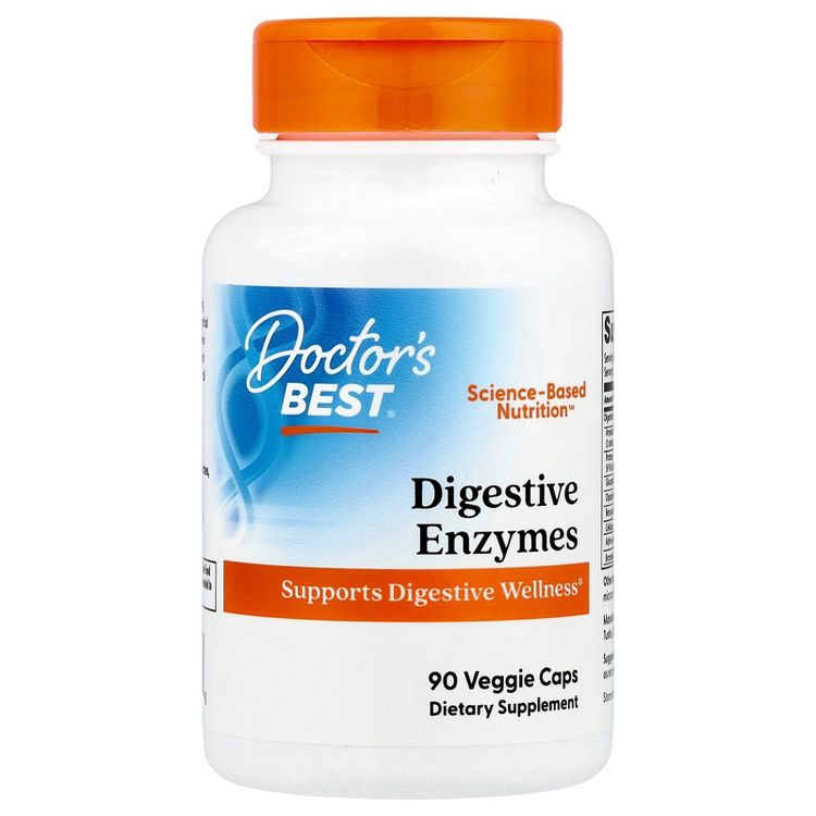 Doctor's Best Digestive Enzymes, 90 Veggie Caps, 1 of 4