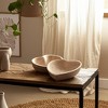 Sagebrook Home Set of 2 Carved Wood Bowls Wooden Nesting Heart Bowls for Table Decor and Display - 2 of 4