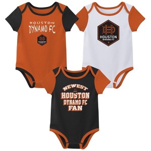 MLS Houston Dynamo Infant Girls' 3pk Bodysuit - 1 of 4