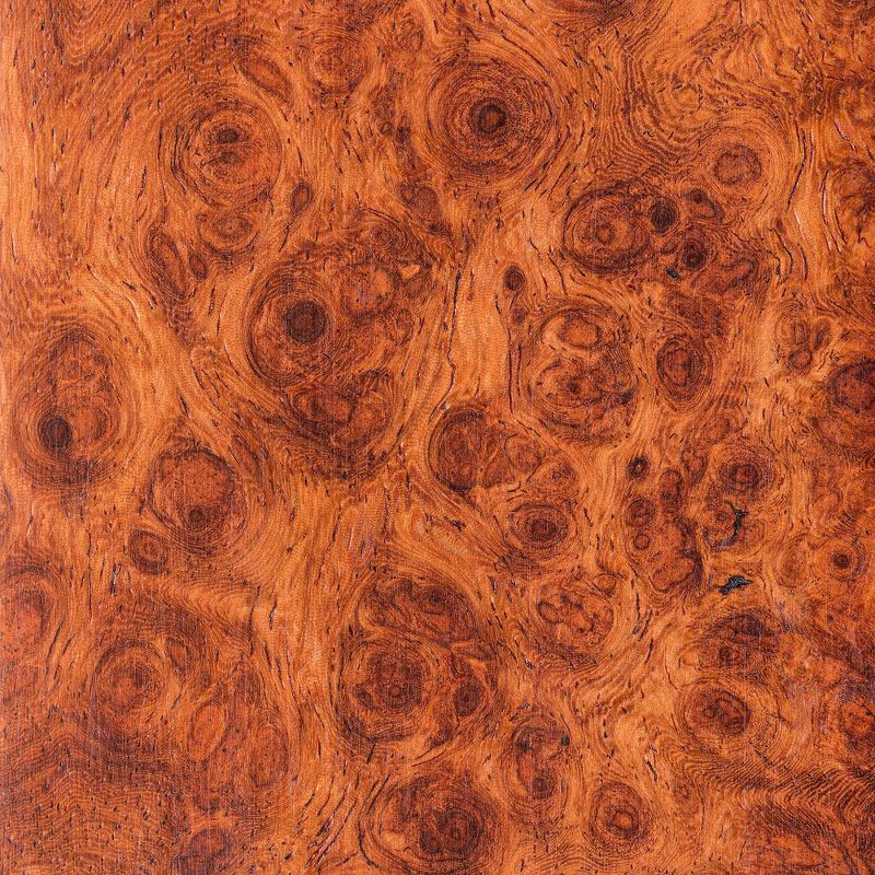 6&#34; Double Sided Burl Wood Pattern Canvas Room Divider Brown - Oriental Furniture, 4 of 7