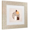 Trademark Fine Art - Emel Tunaboylu  Beyaz Ve Kahverengi Saksili Terazzo Matted Framed Art - 3 of 4