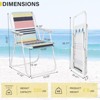 FURNIinspire Outdoor Portable Chair High Back with Hard Armrest for Comfortable Outdoor Relaxation, Colorful Stripes, 19"*17"*29" - 3 of 4