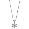 Chisel Stainless Steel Polished with Cubic Zirconia Snowflake Pendant on a 24" Ball Chain Necklace - 3 of 3