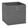 vidaXL Storage Boxes 10 pcs Non-woven Fabric 12.6"x12.6"x12.6" Gray - 2 of 4