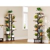 Bekrvio 8 Tier Indoor Plant Stand w/4 Grow Lights,60.83" Tall Corner Shelf w/Enlarged Wood, Metal Tree Rack for Living Room, Patio, Balcony - 3 of 4