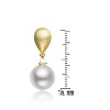 Guili Golden Pearl Sterling Silver 14K Gold Plated Freshwater Pearl Drop Earrings with a Graceful and Sophisticated Classic Appeal Look - 3 of 4