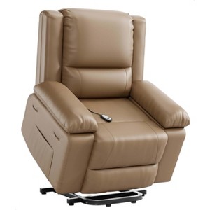 GustoWave Power Lift Recliner Chair with Heat and Massage, Adjustable Back and Legs, Pu Leather Lift Sofa Chair for the aged - 1 of 4