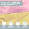 Babylicious Muslin Crib Sheets 2 Pack – Cotton Fitted Crib Sheets for Boys & Girls, Neutral Buttercream & Peony, Fits Standard Crib Mattress 52"x28" - 2 of 4