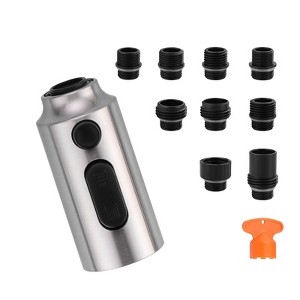 WOWOW 3-Function Kitchen Faucet Spray Head Replacement in Brushed Nickel - 1 of 4