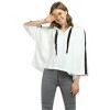 Catalonia Women’s Cropped Hoodie Sweatshirt, Casual ¾ Sleeve Loose Pullover Sweatshirt Crop Top, Womens Summer Tops, One Size Fits Most - 4 of 4