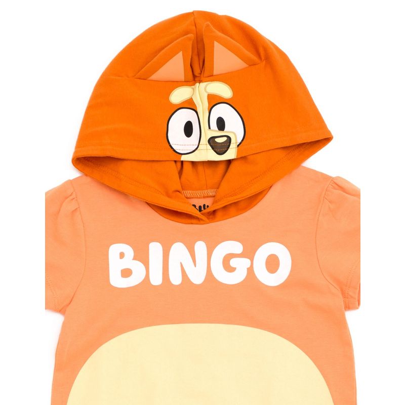 Bluey Bingo Girls Cosplay T-Shirt Dress and Leggings Outfit Set Toddler to Big Kid , 5 of 7