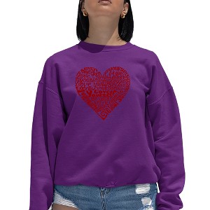 LA Pop Art Love Yourself - Women's Word Art Crewneck Sweatshirt - 1 of 4