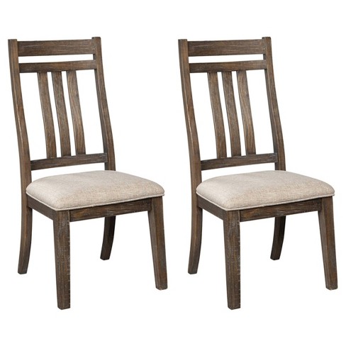 Set Of 2 Wyndahl Dining Upholstered Side Chair Rustic Brown Signature Design By Ashley Target