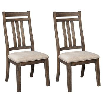 Set of 2 Wyndahl Dining Upholstered Side Chair Rustic Brown - Signature Design by Ashley