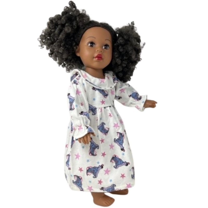 Doll Clothes Superstore Flannel Nightgown Fits 18 Inch Girl Dolls Like American Girl Our Generation My Life, 4 of 5