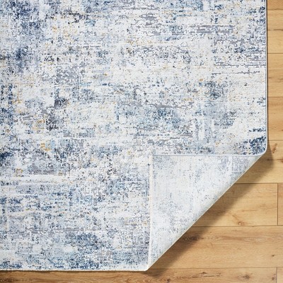 Sabino 2' x 3' Blue and Beige Wool Blend Area Rug