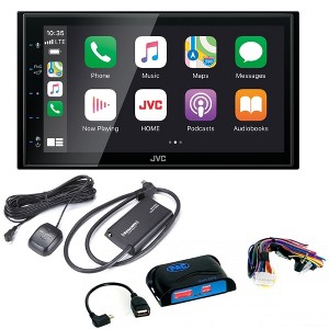 JVC KW-M560BT Digital Media Receiver 6.8" Touch Panel Compatible With Apple CarPlay & Android Auto with SXV300v1 Satellite Radio Tuner and SWI-CP5 ... - 1 of 4