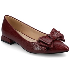Journee Women's Ophelia Medium and Wide Width Dress Flats - 1 of 4