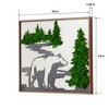 Sevobal Wall Art Bear Metal Moss Decor Blending Woodland Charm And Earthy Allure For Nature Inspired Spaces, Green, 34.1"*29"*4.3" - 2 of 4
