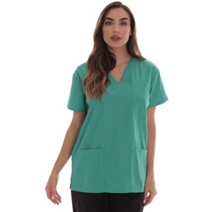 Just Love Solid Scrub Top for Women with Pockets and V-Neck - Comfortable and Professional Medical Uniform - 1 of 3