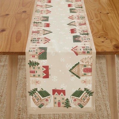 Avanti Linens Gingerbread Village 72" Runner