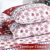 Christmas Snowflake Print Duvet Cover Set, Snow Dance All Over, Bedding, Winter Christmas Bedspread, Reversible Holiday Home Duvet Cover - 4 of 4