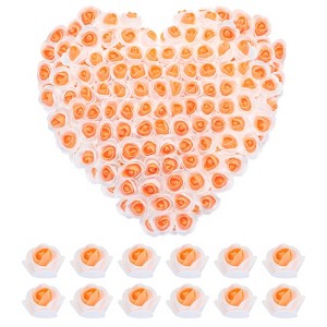 Unique Bargains Wedding Decor PE Mini Faux Artificial Rose Flower Heads 1.38 Inch Dia 250 Pcs - 1 of 3