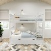 Plank+Beam Solid Wood Twin over Twin Bunk Bed with Storage Trundle for Adults/Kids - 2 of 4