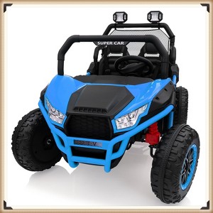 Garvee 24V 2-Seater Ride-On UTV for Kids, 400W Electric Car with Remote, LED Lights, Music, Metal Frame, Four-Wheel Suspension - 1 of 4